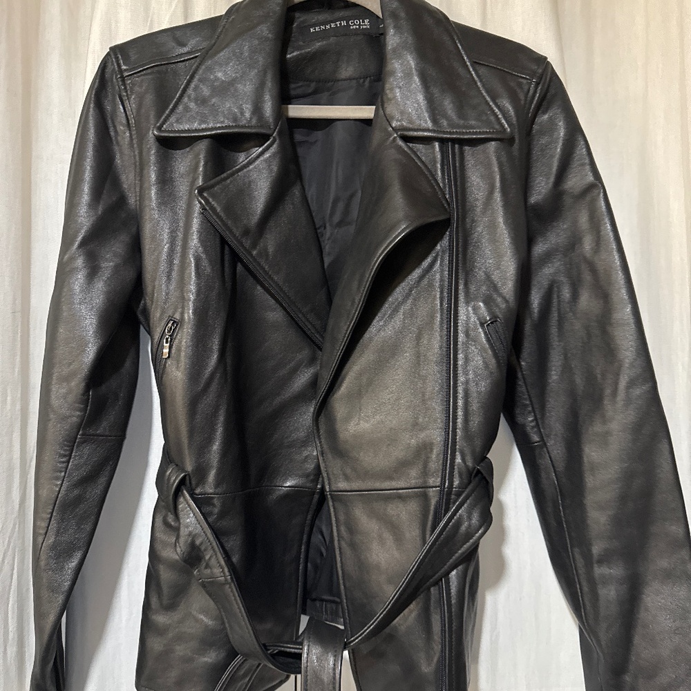 Keneth Cole soft Italian leather coat